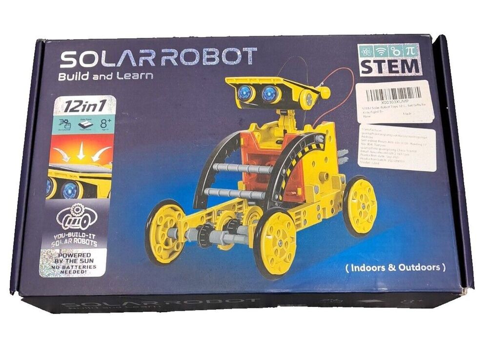 STEM 12-in-1 Solar Robot Kit Toys Building Experiment Engineering Robotics